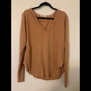 FREE PEOPLE WE THE FREE ORANGE LONG SLEEVE TUNIC